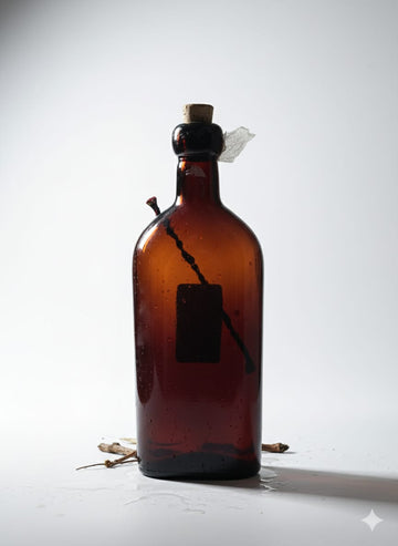 Amber Apothecary Bottle – Vintage & Rustic Glass Elixir (Copy)