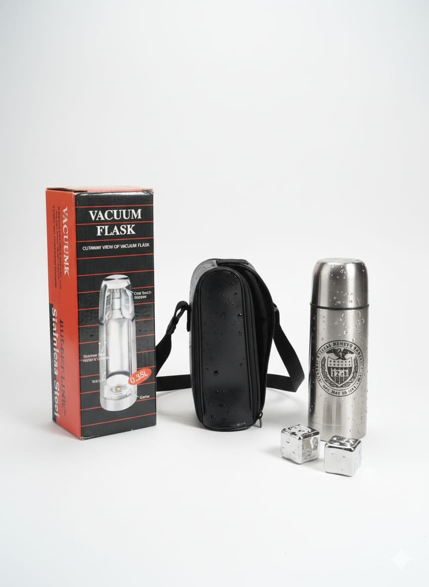 The Chiller's Duo: Premium Vacuum Flask & Reusable Steel Ice Cubes (Copy)