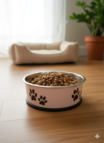 Non-Skid Stainless Steel Pet Feeding Bowl – Paw Print Design, Durable & Safe (Copy)