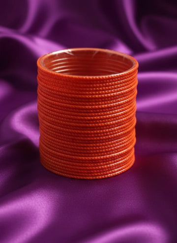 Imported Fancy Orange Bangles (1 Set)