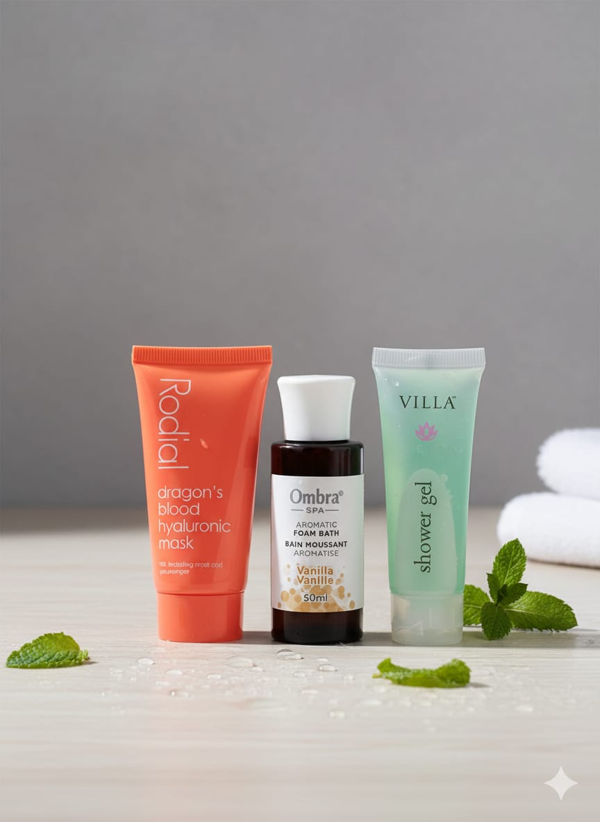 Skincare & Bath Bundle – Rodial Mask 50ml + Ombra Spa Aromatic Foam Bath 50ml + Villa Shower Gel 30ml