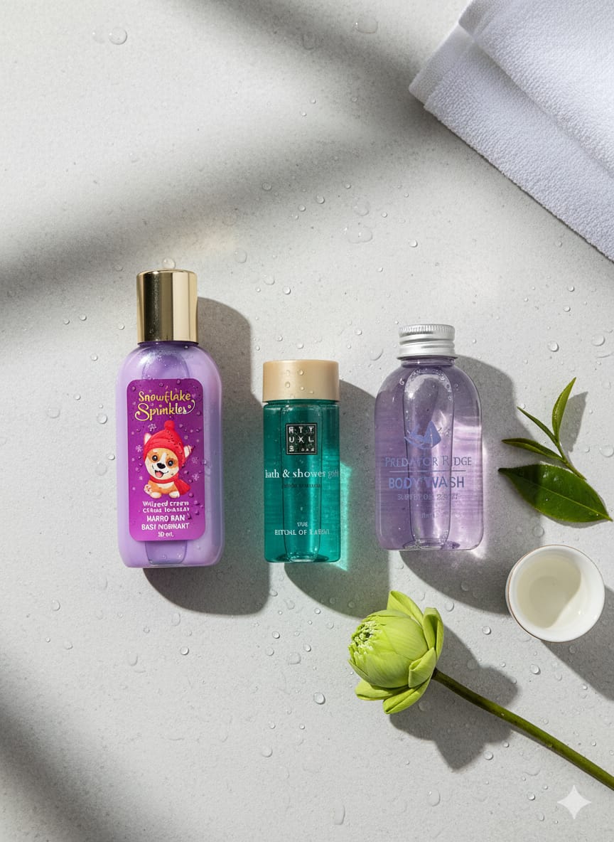 Mini Bath & Body Set – Rituals Shower Gel 30 ml + Snowflakes Sprinkle 50 ml + Predator Ridge Body Wash 60 ml