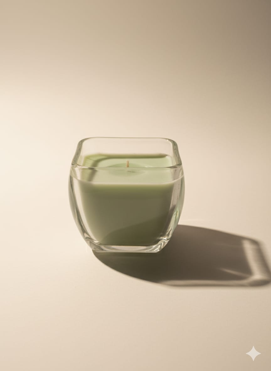 Fresh Mint Luxury Scented Candle – Square Glass Jar (Copy)