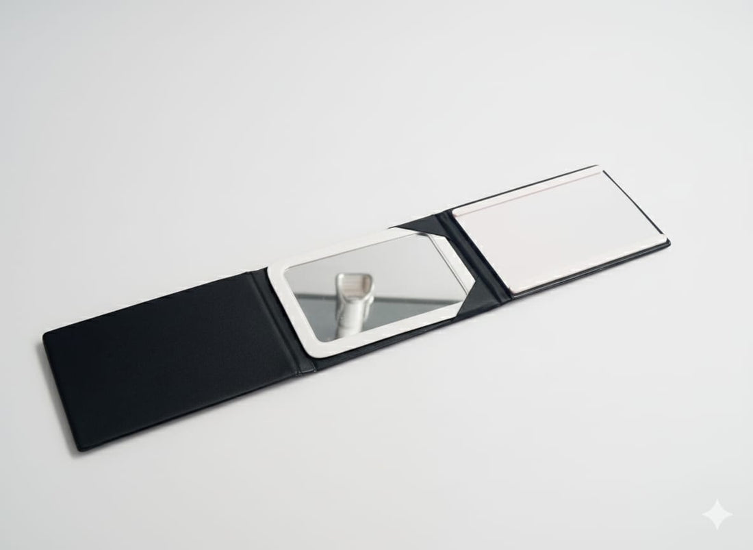 Portable Compact Mirror – Travel Friendly Makeup Mirror with Cover