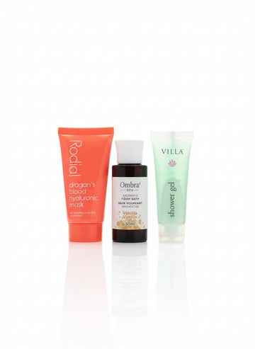 Skincare & Bath Bundle – Rodial Mask 50ml + Ombra Spa Aromatic Foam Bath 50ml + Villa Shower Gel 30ml