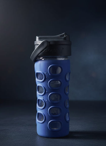Durable Glass Bottle, Stylish Sleeve with cover