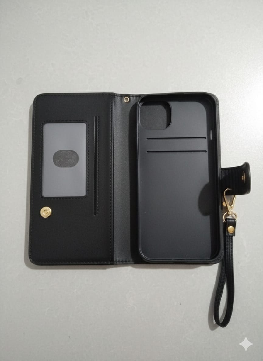 Premium Leather Phone Wallet Case – Card & Phone Holder (Copy)