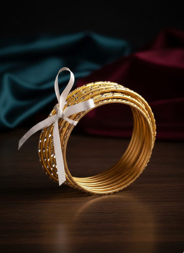 Imported Fancy Yellow Bangles (1 Set)